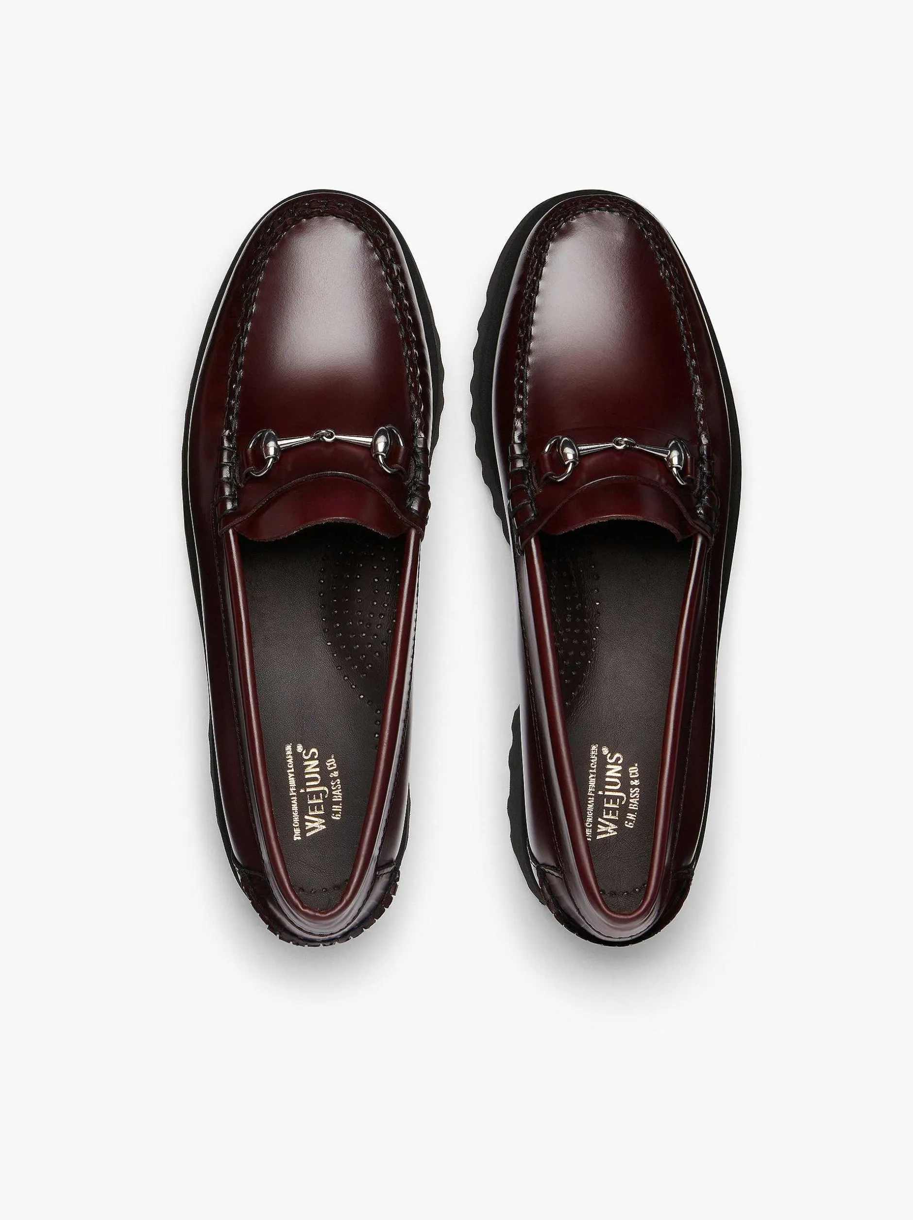 New G.H.BASS Weejuns 90S Lianna Horsebit Loafers Wine