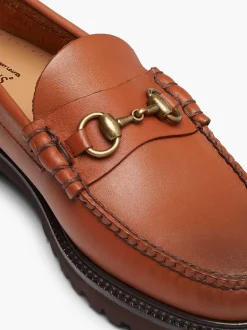 Sale G.H.BASS Weejuns 90S Lincoln Horsebit Loafers Tan