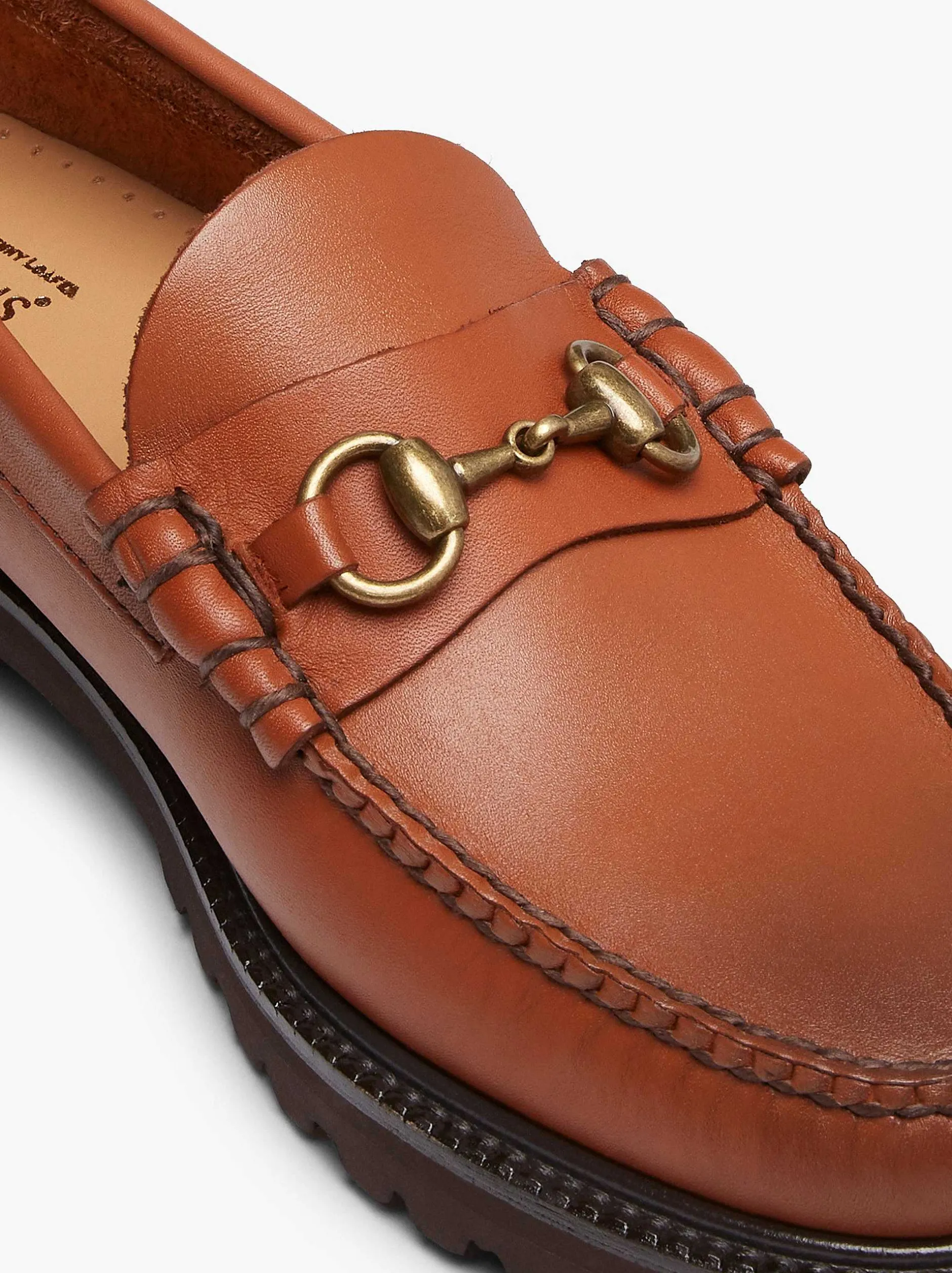 Sale G.H.BASS Weejuns 90S Lincoln Horsebit Loafers Tan