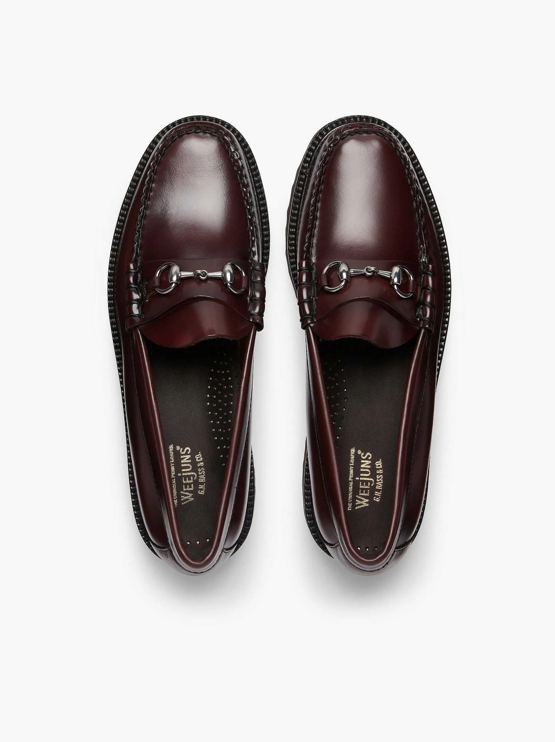 Sale G.H.BASS Weejuns 90S Lincoln Horsebit Loafers Wine