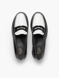 New G.H.BASS Weejuns 90S Penny Loafers Black & White
