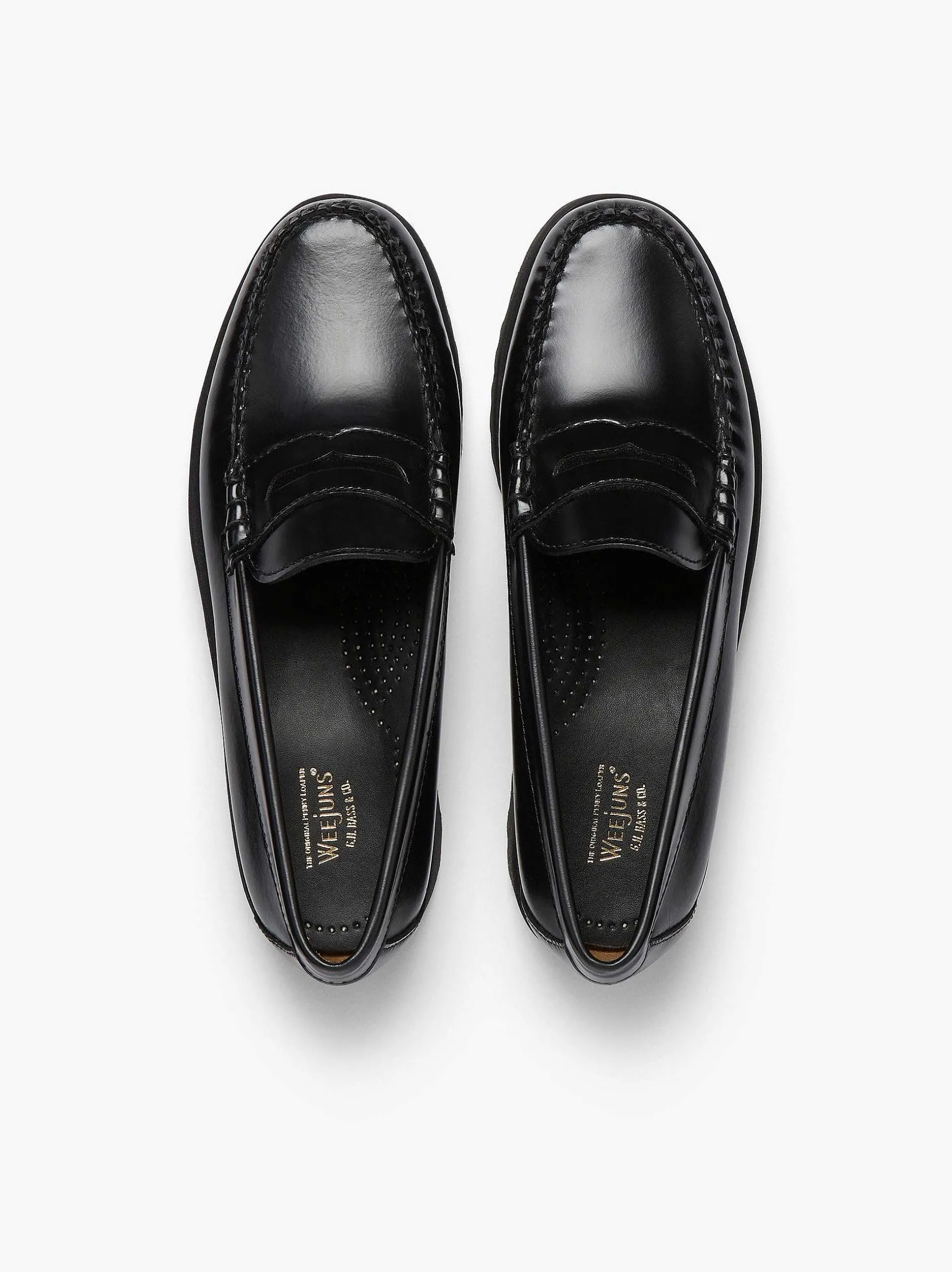 New G.H.BASS Weejuns 90S Penny Loafers Black