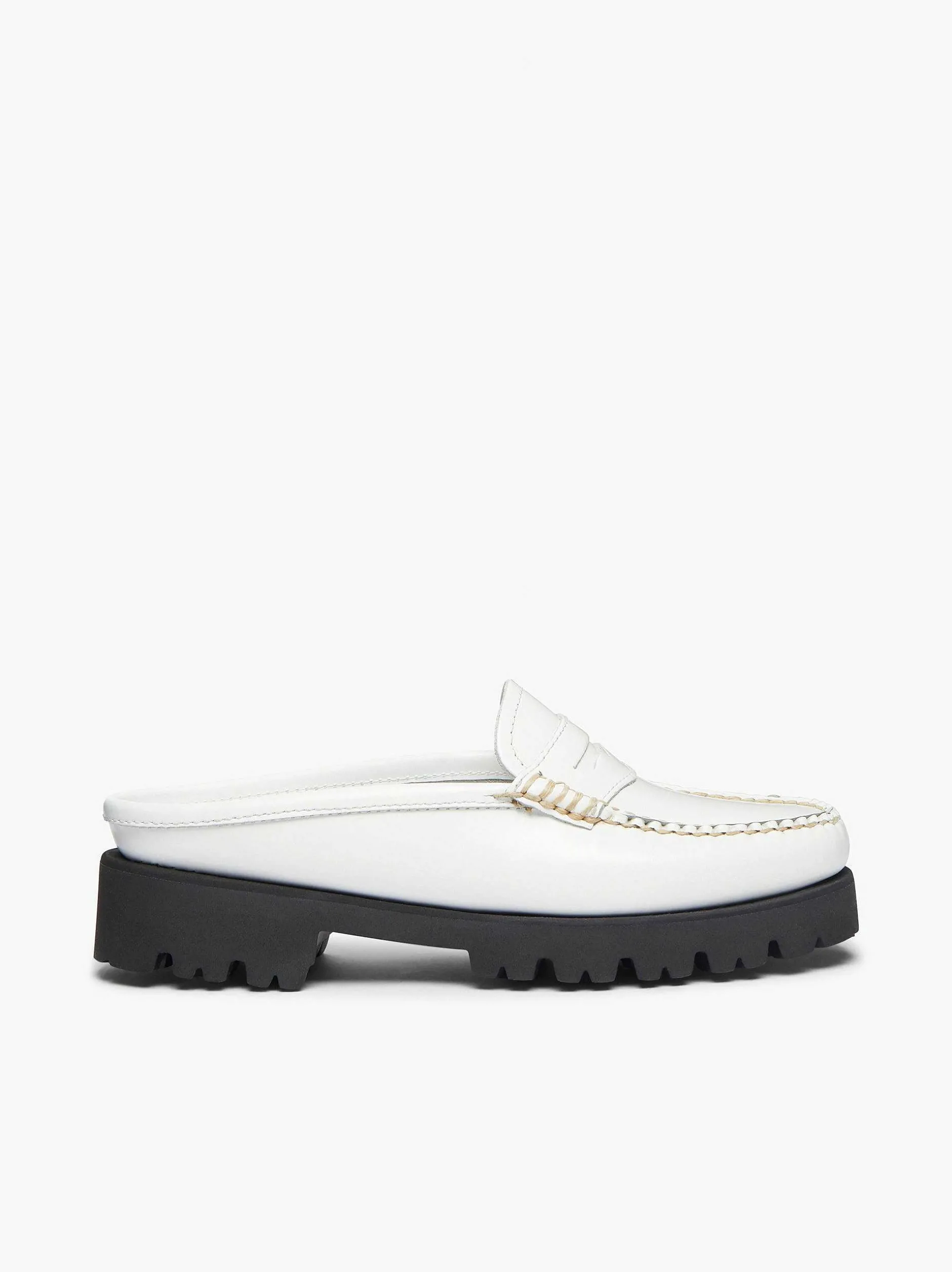Discount G.H.BASS Weejuns 90S Penny Slides White