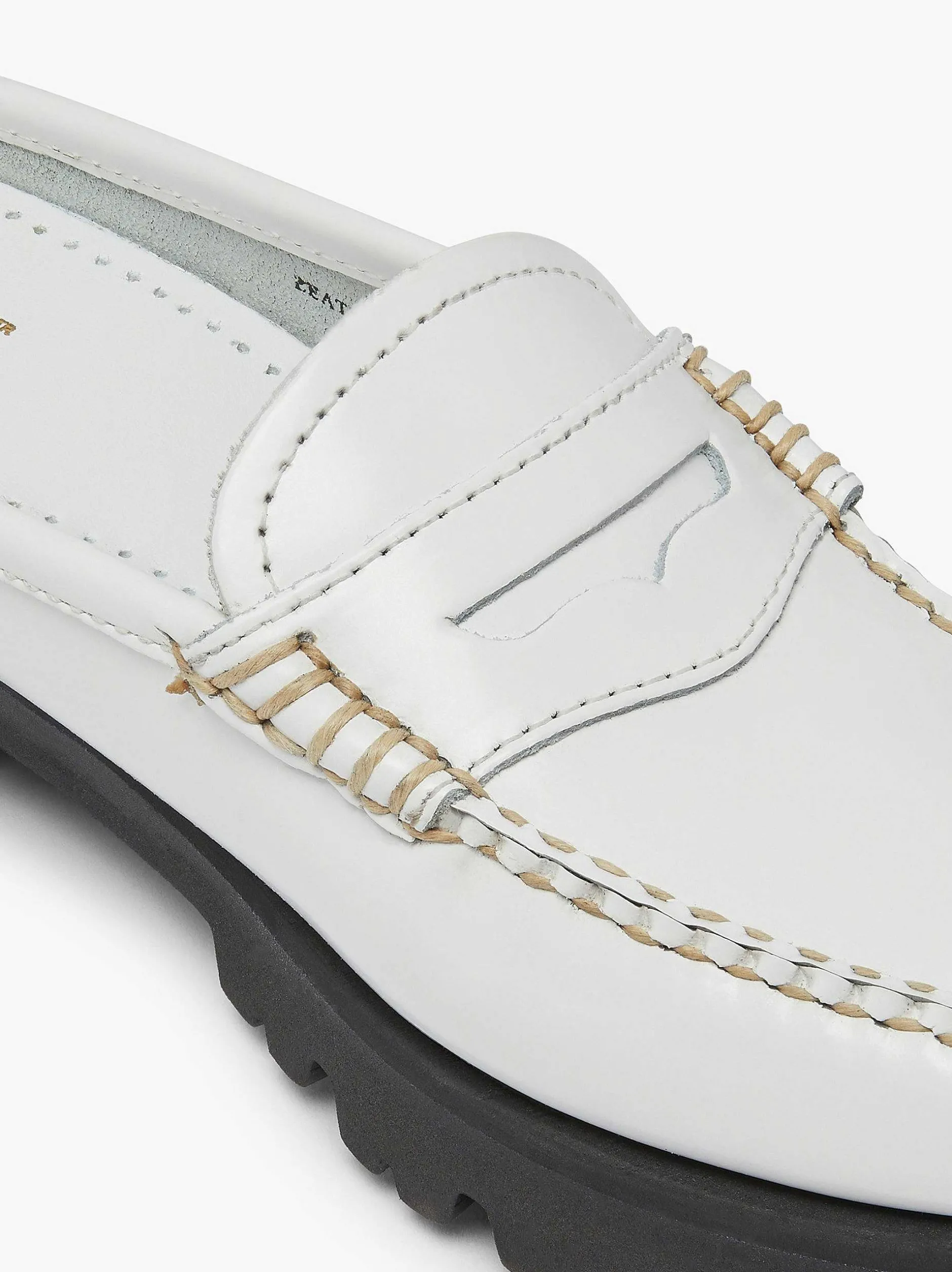Discount G.H.BASS Weejuns 90S Penny Slides White