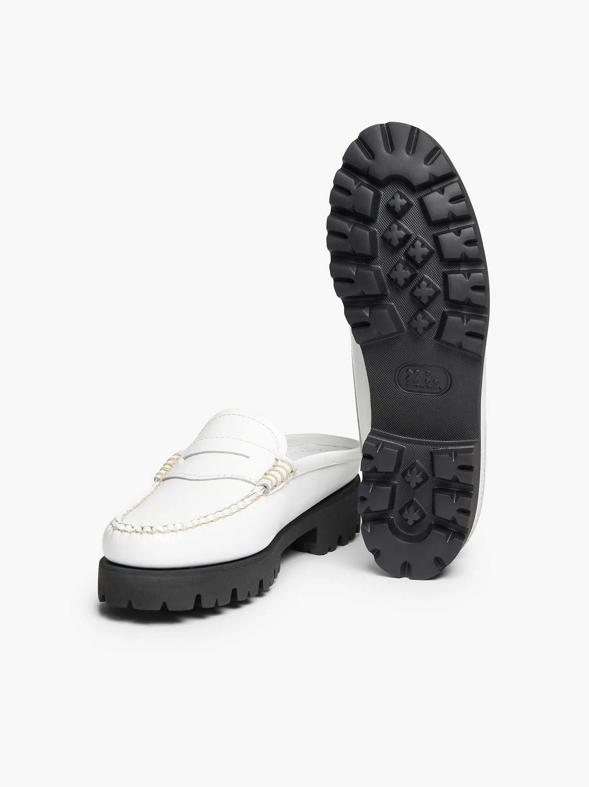 Discount G.H.BASS Weejuns 90S Penny Slides White