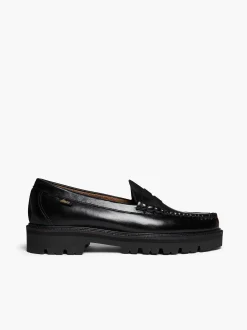 Sale G.H.BASS Weejuns Super Lug Larson Penny Loafers Black