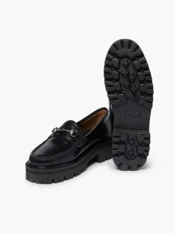 Discount G.H.BASS Weejuns Super Lug Lianna Horsebit Loafers Black