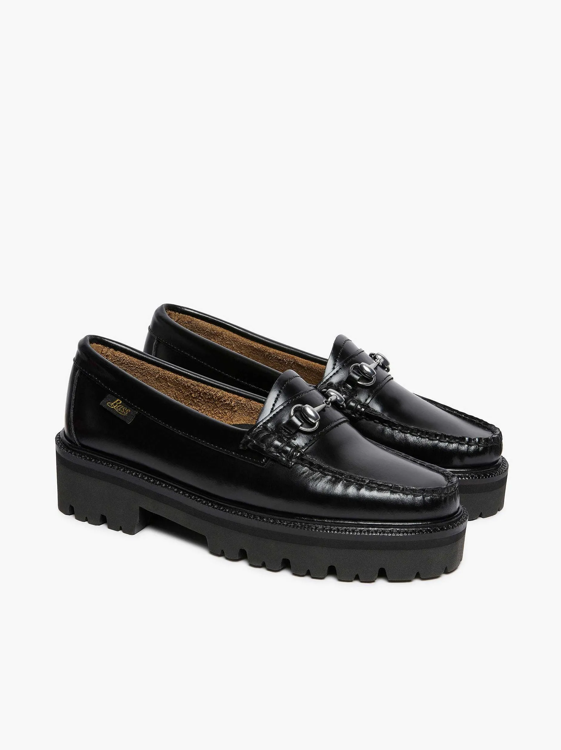 Discount G.H.BASS Weejuns Super Lug Lianna Horsebit Loafers Black