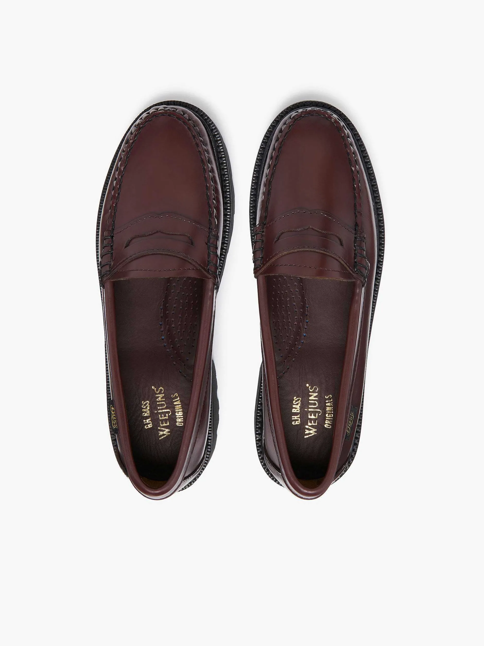 Best G.H.BASS Weejuns Super Lug Penny Loafers Wine