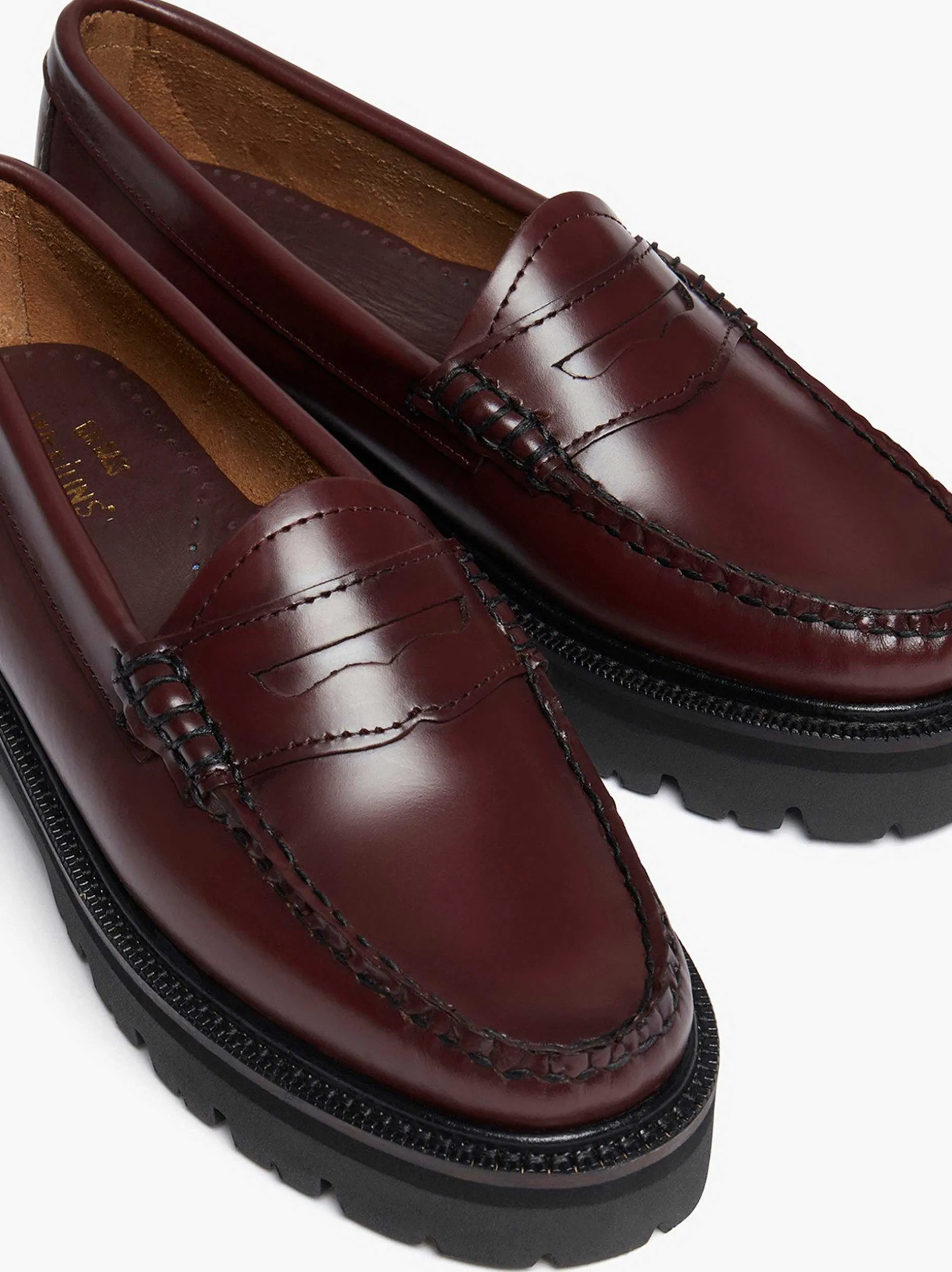 Best G.H.BASS Weejuns Super Lug Penny Loafers Wine