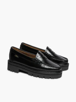 Outlet G.H.BASS Weejuns Super Lug Penny Loafers Black