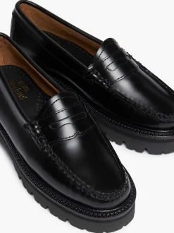 Outlet G.H.BASS Weejuns Super Lug Penny Loafers Black