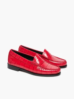 Outlet G.H.BASS Weejuns Whitney Penny Loafers Red Croc