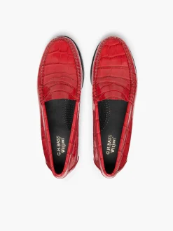 Outlet G.H.BASS Weejuns Whitney Penny Loafers Red Croc