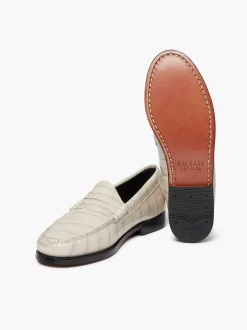Best G.H.BASS Weejuns Whitney Penny Loafers White Croc