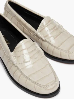 Best G.H.BASS Weejuns Whitney Penny Loafers White Croc